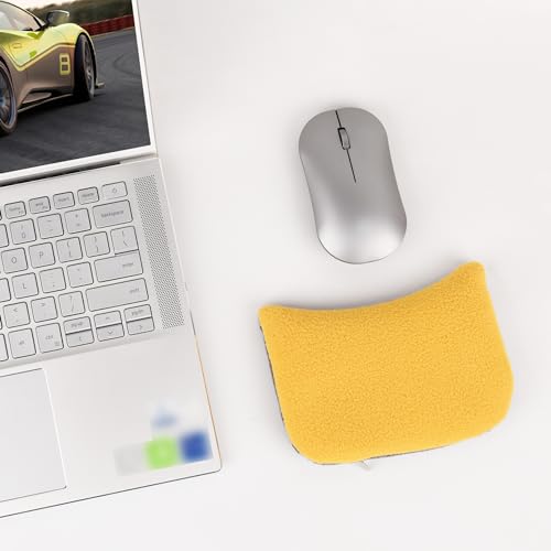 Large Mouse Wrist Rest Bean Bag, Ergonomic Mouse Support Pad Filled Ergo Beads for Computer, Laptop, PC Gaming (Yellow) - color: Yellow