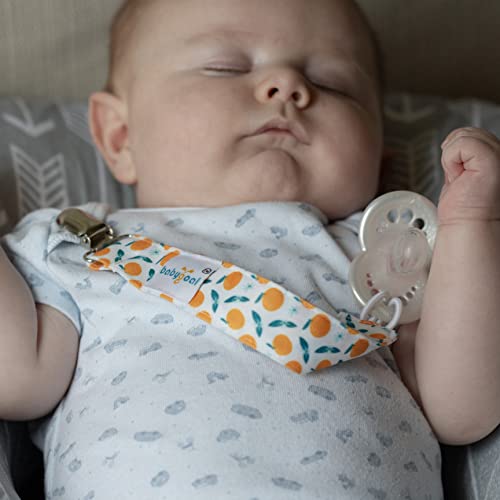babygoal Floral Pacifier Clips, 6 Pack Binky Paci Holder Clips Leashes Fits for Most Baby Pacifiers and Binkies - color: Lemon and orange