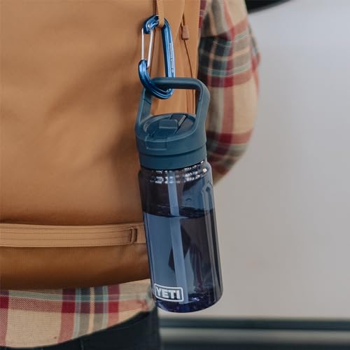 YETI Yonder 600 ml/20 oz Water Bottle with Yonder Straw Cap, Navy - color: Navy, size: 20 Ounces