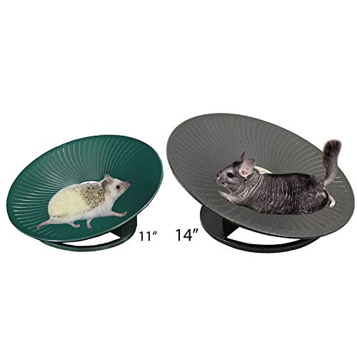 Treadmill Wheel 14" Black - All Metal Exercise Wheel for Chinchillas, Prairie Dogs, Rats, Hedgehogs, Sugar Gliders, Squirrels, Degus, Hamsters & Other Small Animals - Smooth, Fast, Silent, Durable
