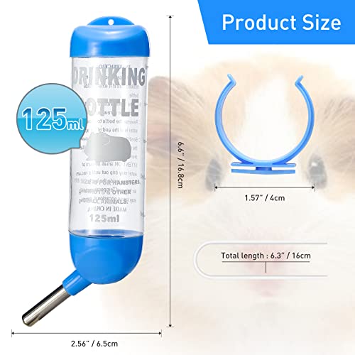 Small Animals Moon Bottle, Bunny & Hamster Water Bottle, Suitable for Rabbits, Chinchillas, Guinea Pigs, Gerbils & More (4.2 oz) - size: 4.2 oz water bottle