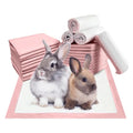 Tfwadmx Rabbit Pee Pads 100 Pcs 18"× 13" Disposable Cage Liners Leak-Proof Super Absorbent Potty Training Pad for Puppy Guinea Pigs Hedgehog Hamsters Chinchillas Cats and Other Small Animals - size: 100 Pcs-18" x 13" (Pink)