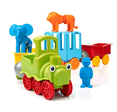 SmartMax My First Animal Train STEM Magnetic Discovery Play Set with Moving Train and Soft Animals for Ages 1-5 - style: My First Animal Train