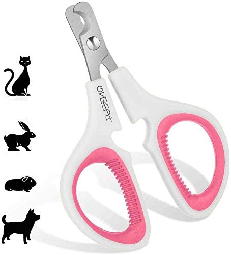 Pet Nail Clippers, Update Version Cat & Kitten Claw Nail Clippers for Trimming, Professional Pet Nail Clippers Best for a Cat, Puppy,Rabbit, Kitten & Small Dog,Sharp & Safe (Pink) - color: Pink