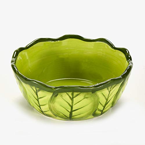 Kaytee Vege-T-Bowl Cabbage 6 inches, Green (Pack of 12) - size: 6 inches (Pack of 12), style: Cabbage