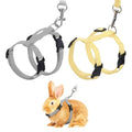 Rabbit Harness and Leash, Escape Proof Bunny Cat Leash Small Animal Harness Soft Adjustable Buckle(2Pcs, Beige/Gray) for Bunny Kitten Cats Puppies Walking Hiking Training - color: Beige/Gray