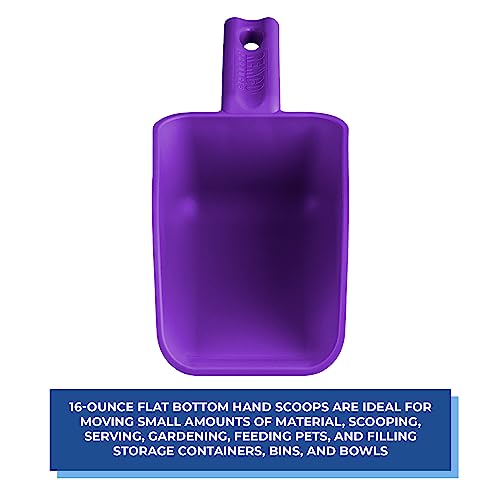 Vikan Remco 63008 Color-Coded Plastic Hand Scoop - BPA-Free Food-Safe Kitchen Utensils, Restaurant and Food Service Supplies, 16 oz, Purple