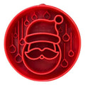 SodaPup Santa Enrichment Bowl – Durable Slow Feeder Bowl Made in USA from Non-Toxic, Pet-Safe, Food Safe Material for Mental Stimulation, Slowing Down Eating, Healthy Digestion, & More - color: Red Santa eBowl