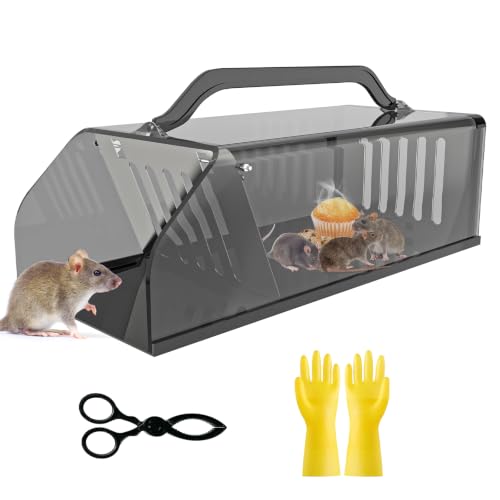 2026 Upgraded Live Mice Traps Humane Mouse Trap Indoor for Home Live Rat Trap for Outside Chipmunk Trap Outdoor Metal Mouse Trap Box Cage Easy to Catch&Release Live Chipmunk Animal Squirrel