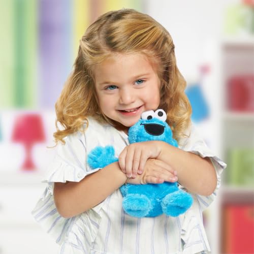 Sesame Street Friends 8-inch Cookie Monster Plush Stuffed Animal, Recycled Filling, Kids Toys for Ages 18 Month by Just Play