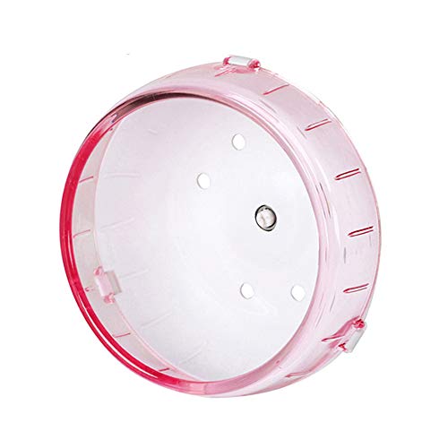 GOLDEAL 4.7 Inch Silent Hamster Wheel, Super Mute Spinner Exercise Running Wheel for Gerbils or Mice (Pink)