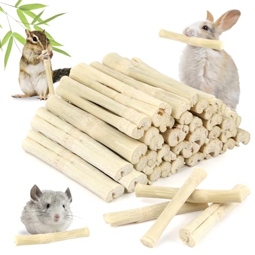 300g Sweet Bamboo Sticks for Rabbits, Bunny Chew Toys for Small Pets | Natural Bamboo Chews for Rabbits, Chinchillas, Guinea Pigs, Hamsters, Squirrels,and Small Animal Teeth Grinding