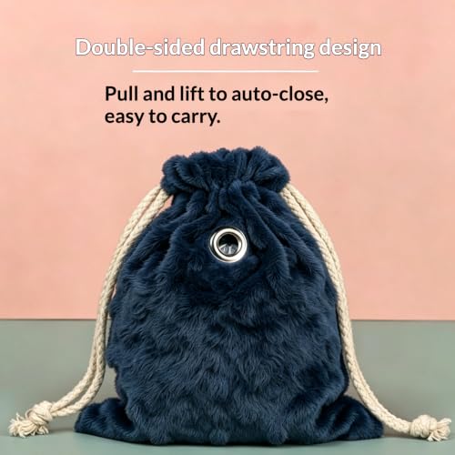 Sugar Glider Bonding Pouch Warm Travel Carrier Hamster Nest & Strap (Blue) | Extra-thick plush carrier for sugar glider & hamster. Features multi-hole ventilation, ideal for short travel with small pets - color: Blue