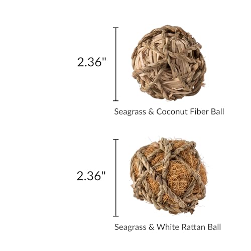 11 Pcs Rabbit Chew Toys, Interactive Bunny Foraging Toy, Natural Materials, Loofah Sponges, Seagrass Balls, Dental Cleaning, Relieve Stress