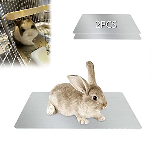 Rabbit Cooling Pad, 2PCS Hamster Cooling Pad Pet Cooling Mat for Rabbit Bunny Hamster Guinea Pig & Other Small Pets Stay Cool This Summer - Bite Resistance Pet Cool Plate Ice Bed - size: 2 PCS
