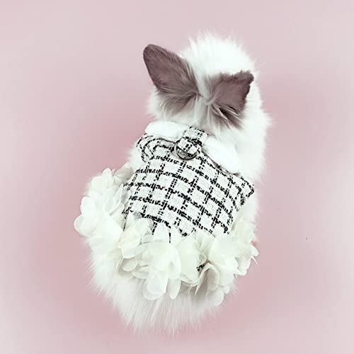 Bunny Harness and Leash,Adjustable Soft Guinea Pig Clothes Pet Rabbit Ferret Harness Costumes for Small Animals Dress - color: Black, size: Medium