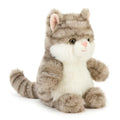 PEACH CAT Cat Stuffed Animal Cute Kitten Plushies Small Plush Toys Gifts for Kids Grey (Squeaky) - style: Grey Cat