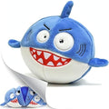 Dog Toy for Aggressive Chewers, Tough Squeaky Chew Ball, Large Breeds Gift | Super Strong, Durable Soft Plush Shark, No Stuffing Inside; Interactive for Puppies, Medium & Big Pets in a Birthday Gift Box - color: Blue
