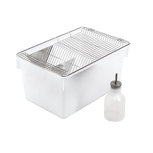 Lab Mouse Cage, Laboratory Rat Rodent Breeding Cage, Small Animal Cage, Mouse Breeding & Weaning Cage (M) - size: 12.5"L x 8.0"W x 5.9"H