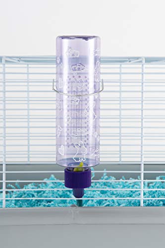 Lixit Standard Cage Water Bottles for Rabbits, Ferrets, Guinea Pigs, Hamsters, Rats, Mice and Other Small Animal's (8 Ounce, Purple) - color: Clear, size: 8 Ounce