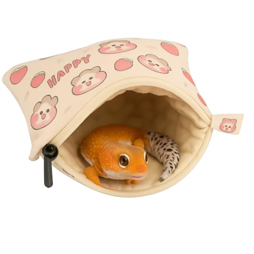 Small Pet Carrier Bag with Soft Minky Dot Lining, Breathable & Waterproof Travel Pouch for Leopard Geckos, Hamsters, Small Reptiles and Small Animals –All-Season Use - color: Red