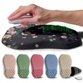 Ergonomic Raised Mouse Pad Wrist Support with Bilateral Slope Memory Foam Mousepad for Wrist Rest and Carpal Tunnel Pain Relief 11.8x7.9〃Flowers Bloom and Fade - color: Flowers Bloom and Fade