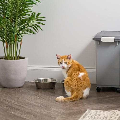 IRIS USA Stainless Steel Pet Bowls, 16 oz, 5 Pack | Stainless Steel Bowls for Cats, Dogs, Kittens, Puppies, Durable, Easy to Clean