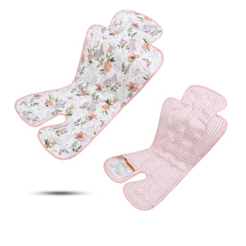 Gel Car Seat Cooler Pad,1pack Double Sides-Universal Baby Stroller Ice Cushion Cooler Mat,Summer Cooling Seat Liner,Multifunctional Suitable for Baby Dining Chair,Child Safety Seat (Rabbit+Flower) - color: Rabbit+Flower