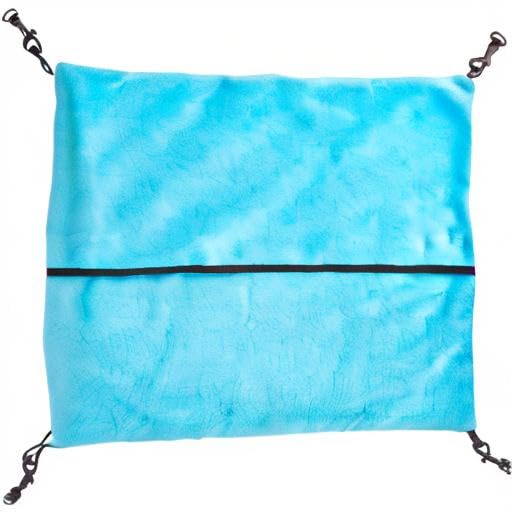 MidWest Homes for Pets Ferret Nation Large Hammock for Ferret Nation & Critter Nation Small Animal Cages | Measures 17L x 13W x 8H- inches - color: Teal and Purple, size: 21.3"L x 20.5"W x 0.6"H