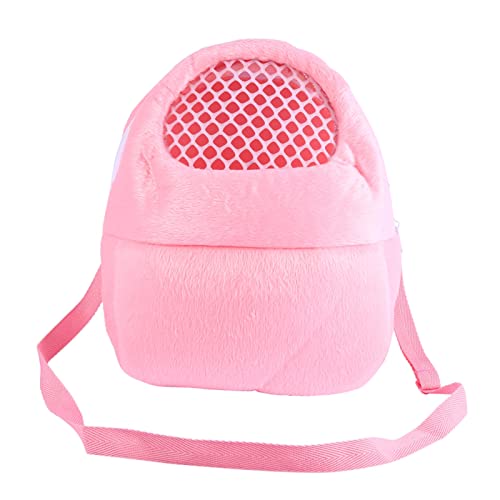 Tbest Pet Carrier Bag Hamster Rat Cat Rabbit Pet Sling Carrier Backpack Hedgehog Chinchilla Ferret Sleeping Outdoor Traveling Bag Handbags Backpack - color: Pink
