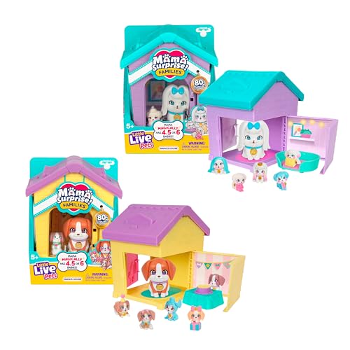 Little Live Pets Dog House Playset Bundle, Mama Surprise Families Beagle and Maltese Collection, Interactive Fold-Out Dog Playset Toy Gift for Kids 5+ | 2 fold-out houses reveal 4-6 surprise pups each, 80+ to collect; gift for kids ages 5+ - style: Beagle