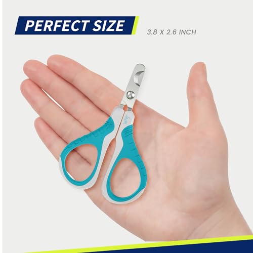 Pet Nail Clippers U07.1, Professional Claw Trimmer, Bended Scissor Special for Cats, Kittens, Dogs, Puppies, Small Animals, White/Pine Green - color: #01 White/Pine Green