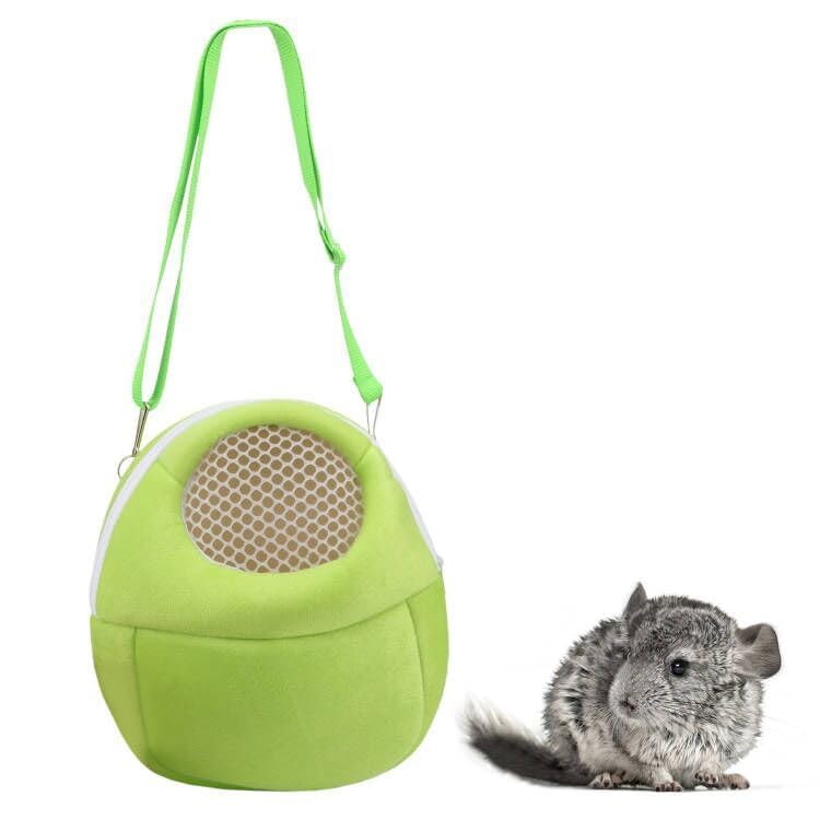 Hypeety Pet Carrier Bag Breathable Portable Travel Backpack for Guinea Pig | Breathable mesh pouch, hands-free sling outgoing bag, secure zipper, for hedgehog/hamsters/sugar glider/chinchilla, green - color: Green