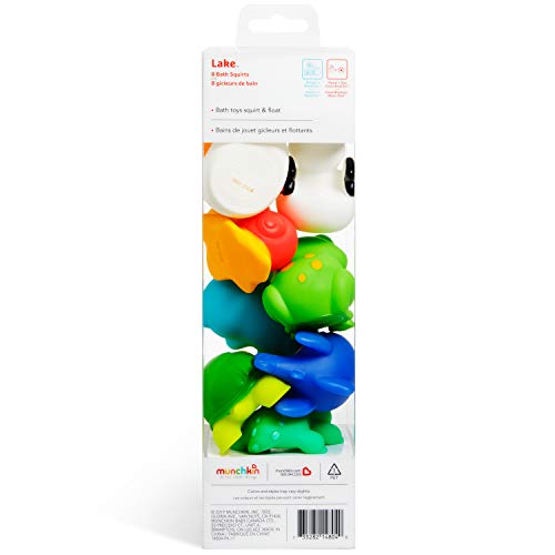 Munchkin Baby Bath Toy Squirts for Babies and Toddlers 9 Months and Up, Lake Animal Squirters, 8 Pack - size: 8 Pack, style: Lake