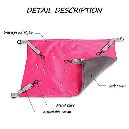 HOMEYA Small Animal Guinea-Pig Hanging Hammocks Bed Pet Cage Hammock for Ferret Cat Rat Chinchilla Hamster Cavy Degu Gerbil Rabbit Playing Cozy Activity Fun Toy (Guinea-Pig Size) - color: Guinea-pig Size Red