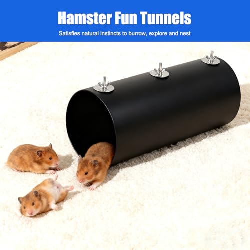 2 Pcs Hanging Cooling Tunnel Toys Cage Accessories Small Animals Tubes Tunnel Toys Hideout Portable Rabbit Tunnels for Small Animal Playing Resting