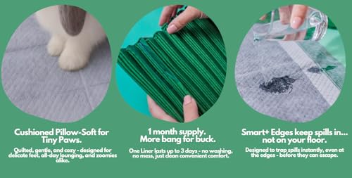 Hopp'd™ Disposable Cage Liners for Guinea Pigs, Rabbits, Ferrets & Small Pets - Ultra Absorbent Bunny Pee Pads with Bamboo Odor Control; Guinea Pig Bedding (47"x24" Midwest)- 12 Count (1 Month Supply) - style: 47"x24" Midwest