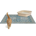 Lovewag Cat Litter Mat, Litter Box Mat, Blue Mesa, 28x41, 2 Pack | Washable litter mat cover, kitty litter mat & cat mat for litter box, litter trapping mat, prevents tracking, multi-cat - color: Blue Mesa, size: 28x41 inches (Pack of 2)