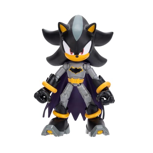 DC X Sonic Collectable Action Figures Shadow as Batman, Tails as Cyborg, Knuckles as Superman Featuring Highly Articulation Figures with Dynamic Posing - style: 5" Sonic X DC 3-Pack