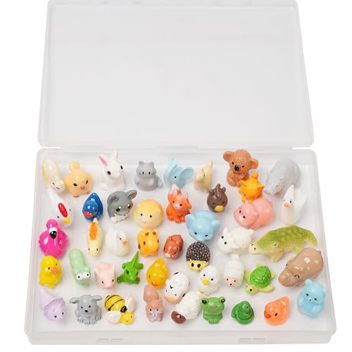 45pcs Mini Resin Animal Styles Tiny Resin Animals Décor | Mini Resin Tiny Animal for Micro Favors Garden Landscape Accessories Crafts Decor