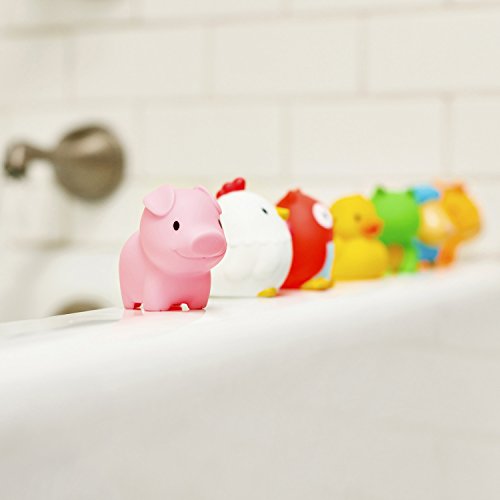Munchkin Baby Bath Toy Squirts for Babies and Toddlers 9 Months and Up, Farm Animal Squirters, 8 Pack - size: 8 Pack, style: Farm