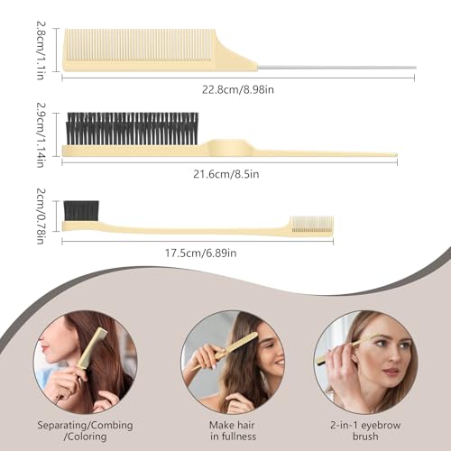 Curl Defining Brush, Curly Hair Brush, Slick Back Hair Brush, For Combing and Shaping Curls in All Hairstyles to Reduce Pulling (Beige) - color: Beige