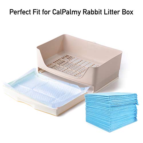 (100 Pads) CalPalmy Ultra Absorbency Pet Toilet Training Pads 18" x 13" Moisture Locking Technology Turns Liquid into Gel - Perfect for Rabbits and Guinea Pigs - size: 18"*13"