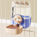 Pet Hanging Automatic Feeders Drinking Bowls，Gravity Rabbit Feeder and Water Set，Cage Cat Food Bowl Feeding Station for Puppy Kitten Chinchilla Hedgehog Guinea Pig Ferret (Pink Blue-Water) - color: Pink Blue-Water