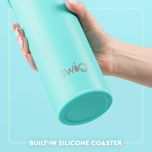 Swig Life 22oz Leakproof EZ Fill Water Bottle, Tee It Up | Leakproof Lid - Double Wall Insulated Stainless Steel - Lid, Straw & Lock - Cup Holder Friendly - Dishwasher Safe - color: Tee It Up, size: 22 Ounces