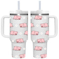 AMZUShome Pig Gifts.40oz Pig Tumbler with Handle.Pig Lover Cup Gift.Birthday Christmas Pigs Tumblers Gift for Women Men. - style: Pig