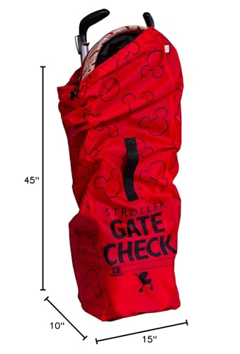 J.L. Childress Disney Baby Gate Check Travel Bag for Umbrella Strollers - color: Mickey Red