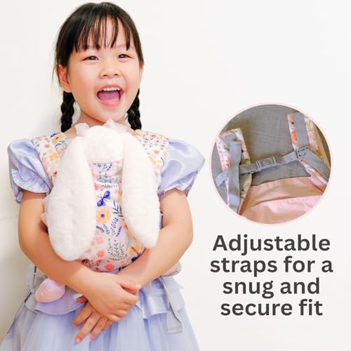 Baby Doll Carrier, Adjustable Doll Carrier for Little Girls, Front & Back Wear, Made with Soft Fabric, Fits Dolls & Stuffed Animals up to 20 Inches, Wildflower - style: Wildflower