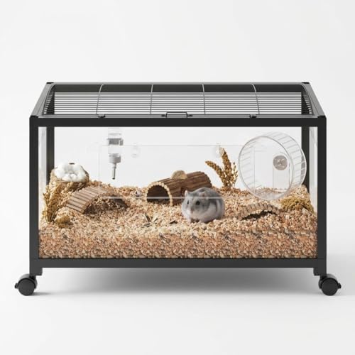 Garvee Large Hamster Cage, Guinea Pig Cage with Wheels, Pet Rat Cage, Stackable Chew Proof Metal Small Animal Habitat for Chinchillas, Hedgehog, Syrian, Gerbil