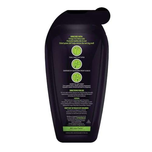 FURminator Ultra Premium deShedding Shampoo for Dogs, 16 oz Pouch | Self-Sealing Spill Resistant Pouch, Reduces Excess Shedding, Helps Remove Wet Dog Smell, No Parabens or Dyes, Fresh Scent - size: 16 oz, style: Pouch Shampoo